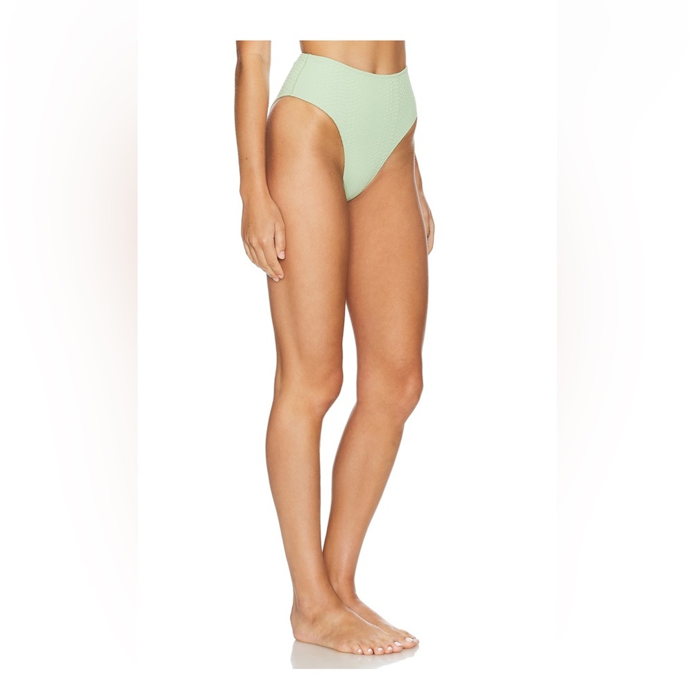GIGI C Melinda High Waist Bikini Bottom Jade Green L NWT